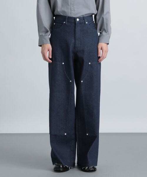 HARE（ハレ）の「ワイドダブルニーデニムパンツ（パンツ・メンズ・ブラック09/ブルー86・S/M）」の8枚目の写真