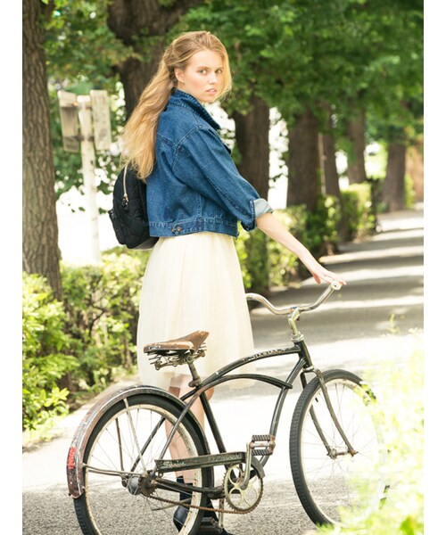 dazzlin（ダズリン）の「【R】Gジャン（ジャケット/アウター・レディース・ブルー/インディゴ・F）」の4枚目の写真