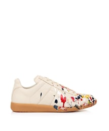 Maison Margiela | Maison Martin Margiela Paint-splatter leather low-top trainers(スニーカー)