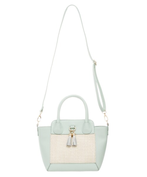 dazzlin（ダズリン）の「【goods】コンビＢＡＧｔｏＴｏｗｎ（バッグ・レディース・オフホワイト/ピンク/グリーン・F）」の7枚目の写真