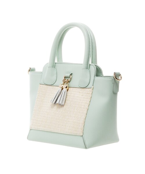 dazzlin（ダズリン）の「【goods】コンビＢＡＧｔｏＴｏｗｎ（バッグ・レディース・オフホワイト/ピンク/グリーン・F）」の5枚目の写真