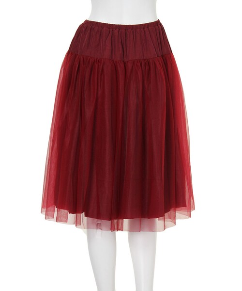 dazzlin（ダズリン）の「【dazzlin】チュールフレアスカート（スカート・レディース・オフホワイト/グレー/ボルドー/ネイビー・F）」の7枚目の写真