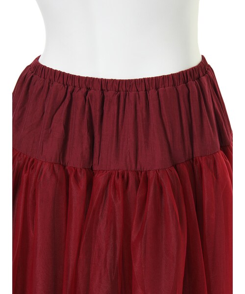 dazzlin（ダズリン）の「【dazzlin】チュールフレアスカート（スカート・レディース・オフホワイト/グレー/ボルドー/ネイビー・F）」の9枚目の写真