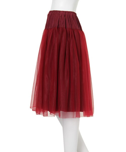 dazzlin（ダズリン）の「【dazzlin】チュールフレアスカート（スカート・レディース・オフホワイト/グレー/ボルドー/ネイビー・F）」の6枚目の写真