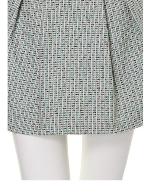 dazzlin（ダズリン）の「【W】ツイードタイトコクーンミニスカート（スカート・レディース・ピンク/ミントグリーン/ブルー・S/M）」の9枚目の写真