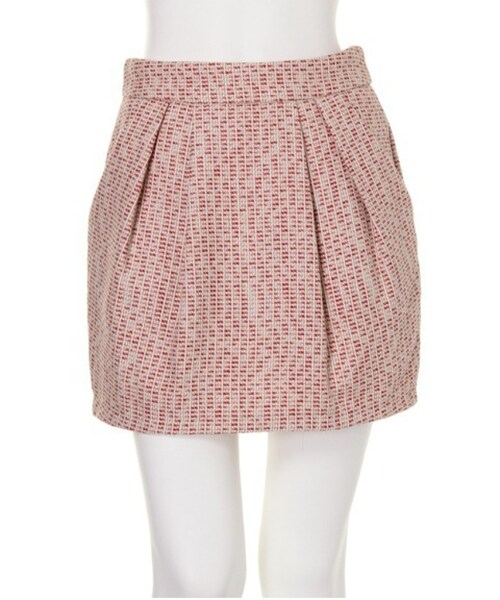 dazzlin（ダズリン）の「【W】ツイードタイトコクーンミニスカート（スカート・レディース・ピンク/ミントグリーン/ブルー・S/M）」の3枚目の写真