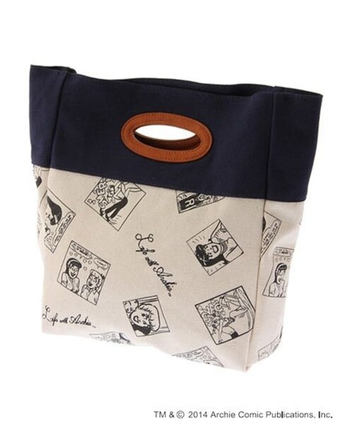 dazzlin（ダズリン）の「【goods】Archieコラボキャンバスバッグ（バッグ・レディース・レッド/ネイビー/ベージュ・F）」の3枚目の写真