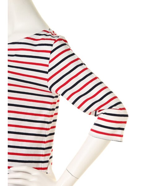 dazzlin（ダズリン）の「【W】マルチボーダー七分袖TOPS（トップス・レディース・グレー/レッド/ネイビー・F）」の8枚目の写真