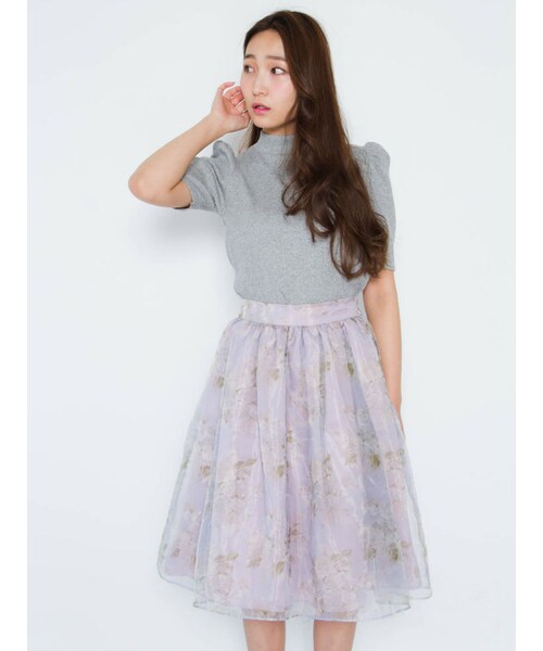 dazzlin（ダズリン）の「【W】バックリボンタートルトップス（トップス・レディース・オフホワイト/グレー/ピンク/ブルー・F）」の5枚目の写真