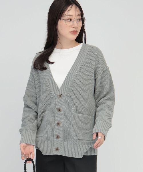 saloon（サルーン）の「畦編みポケットニットカーデ（）」 - WEAR