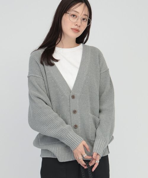 saloon（サルーン）の「畦編みポケットニットカーデ（）」 - WEAR