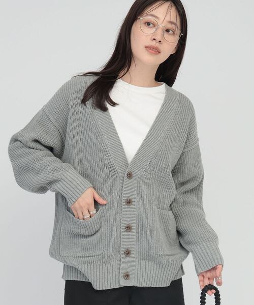 saloon（サルーン）の「畦編みポケットニットカーデ（）」 - WEAR