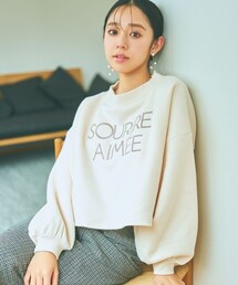 mysty woman（ミスティウーマン）の「線描き刺繍ロゴスウェット（その他・レディース）」