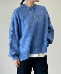 un dix cors（アンディコール）の「《予約》ソフトタッチワイドニットプルオーバー（ニット/セーター・レディース）」