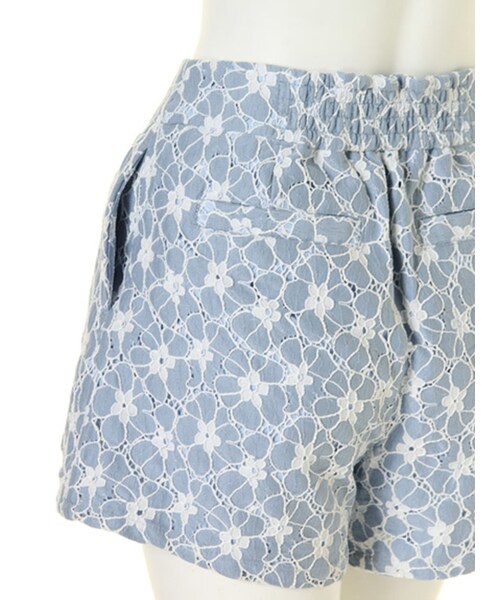 dazzlin（ダズリン）の「フラワーレースハイウエストSPT（パンツ・レディース・オフホワイト/ブラック/ブルー・S/M）」の9枚目の写真