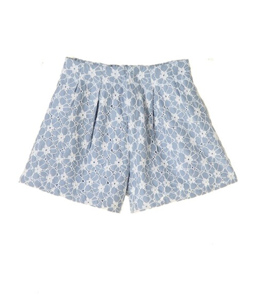 dazzlin（ダズリン）の「フラワーレースハイウエストSPT（パンツ・レディース・オフホワイト/ブラック/ブルー・S/M）」の4枚目の写真