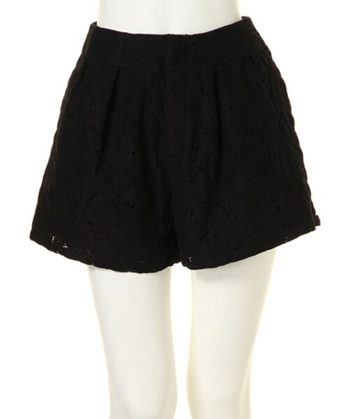 dazzlin（ダズリン）の「フラワーレースハイウエストSPT（パンツ・レディース・オフホワイト/ブラック/ブルー・S/M）」の2枚目の写真