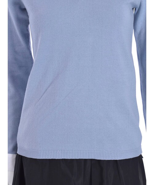 EATME（イートミー）の「グログランリボン付ドッキングニットTOPS（トップス・レディース・グレー/アイスブルー/ベージュ）」の11枚目の写真