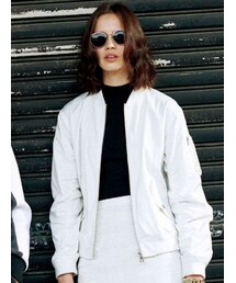 EMODA | ギャザーバルキーフォームMA-1(ジャケット/アウター)