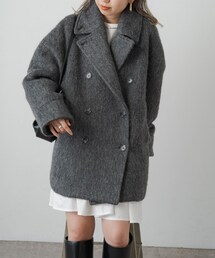 Omekashi（オメカシ）の「シャギースタンドピーコート（ピーコート