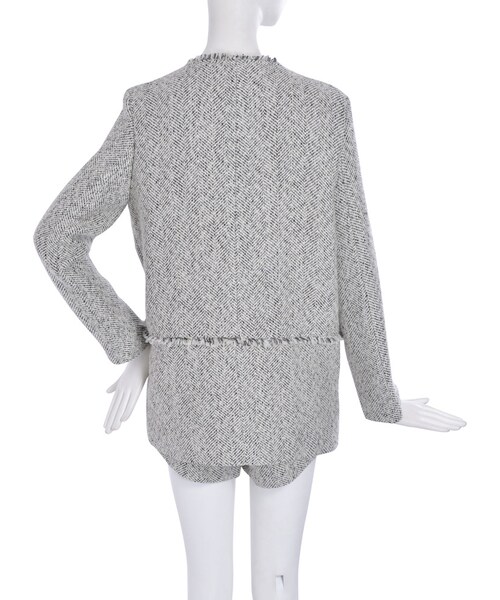 EMODA（エモダ）の「DENIM TWEEDコクーンジャケット（ジャケット/アウター・レディース・ホワイト/アイスブルー/インディゴ）」の7枚目の写真