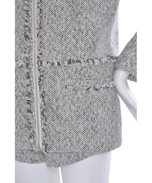 EMODA（エモダ）の「DENIM TWEEDコクーンジャケット（ジャケット/アウター・レディース・ホワイト/アイスブルー/インディゴ）」の11枚目の写真