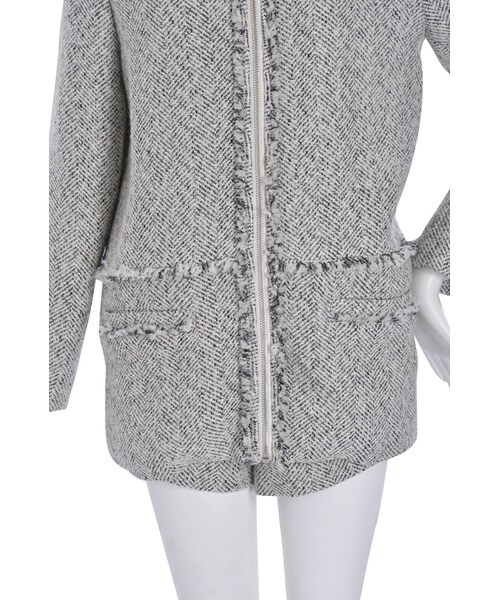 EMODA（エモダ）の「DENIM TWEEDコクーンジャケット（ジャケット/アウター・レディース・ホワイト/アイスブルー/インディゴ）」の9枚目の写真