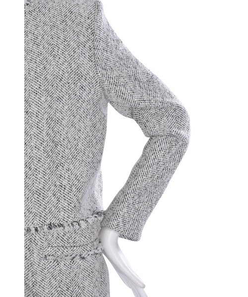 EMODA（エモダ）の「DENIM TWEEDコクーンジャケット（ジャケット/アウター・レディース・ホワイト/アイスブルー/インディゴ）」の10枚目の写真