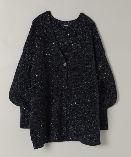 【完売品】ジーナシス　スパンコールカーディガン新品 JEANASIS（ジーナシス）の「ラメスパングルカタアゼV