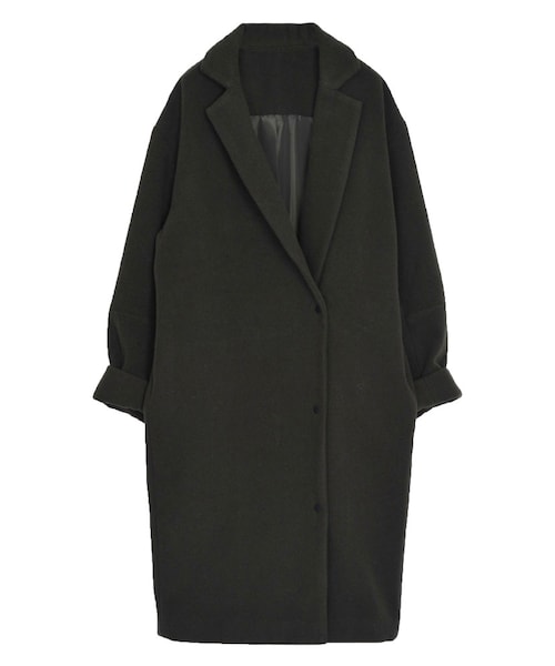 EMODA（エモダ）の「モッサマキシコート（ジャケット/アウター・レディース・グレー/ブラック/グリーン/キャメル・F）」の4枚目の写真