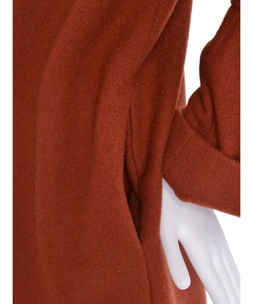 EMODA（エモダ）の「モッサマキシコート（ジャケット/アウター・レディース・グレー/ブラック/グリーン/キャメル・F）」の12枚目の写真