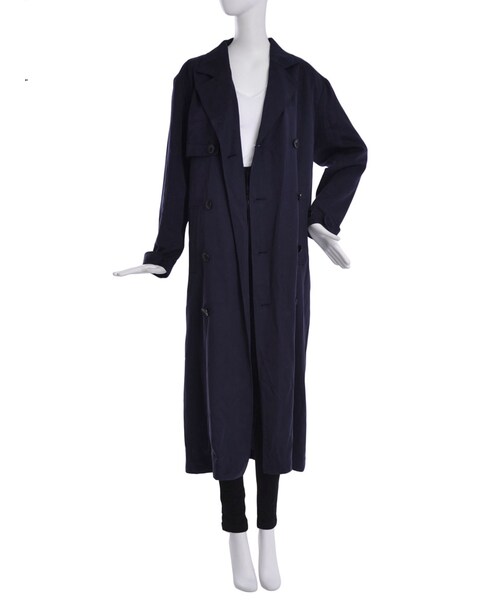 EMODA（エモダ）の「マキシトレンチコート（ジャケット/アウター・レディース・ブラック/ネイビー/ベージュ・S/M）」の5枚目の写真