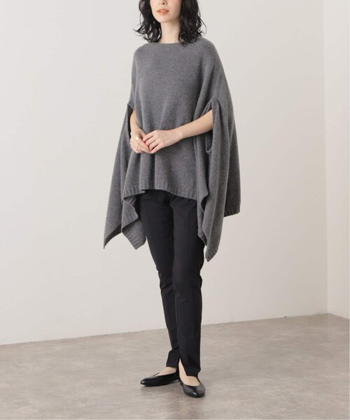 Forme d’Expression ニットポンチョ　カシミア混　変形 FRAMeWORK（フレームワーク）の「カシミヤ混ニットポンチョ（）」 - WEAR