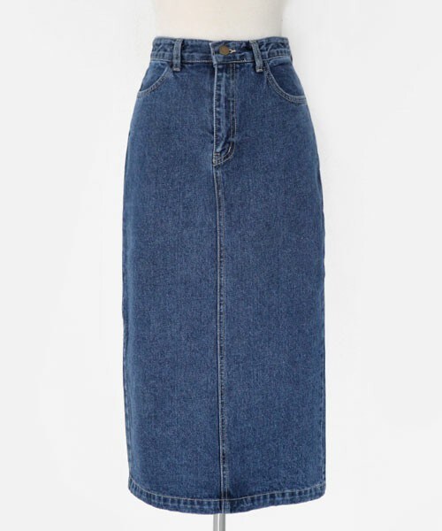 DHOLIC（ディーホリック）の「2colorデニムロングスカート（デニムスカート・レディース・ライトブルーデニム/ブルーデニム・S/M）」の2枚目の写真