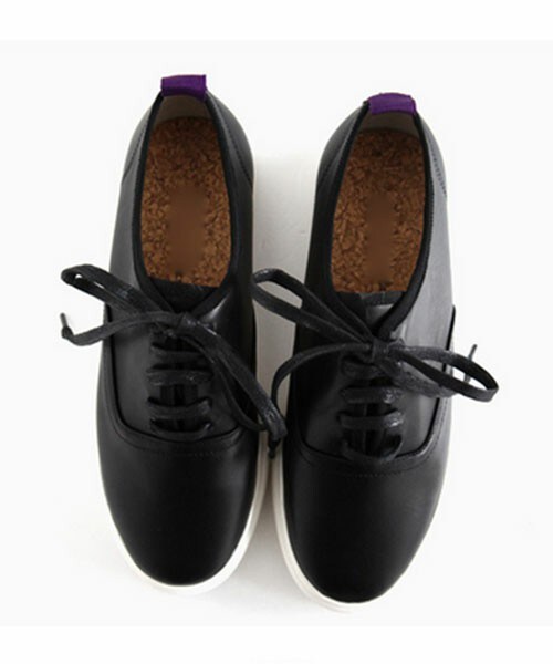 DHOLIC（ディーホリック）の「パープルポイントレースアップスニーカー（スニーカー・レディース・ブラックA/ブラックB/ホワイトアイボリー/カーキ・230/235/240/245/250）」の3枚目の写真