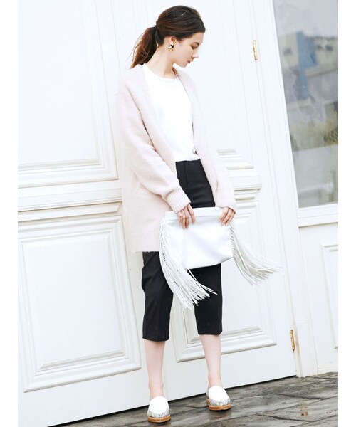 EMODA（エモダ）の「cut off ロングTシャツ（トップス・レディース・ホワイト/グレー/ブラック・S/M）」の7枚目の写真