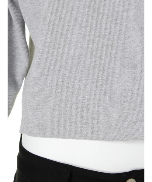 EMODA（エモダ）の「cut off ロングTシャツ（トップス・レディース・ホワイト/グレー/ブラック・S/M）」の13枚目の写真