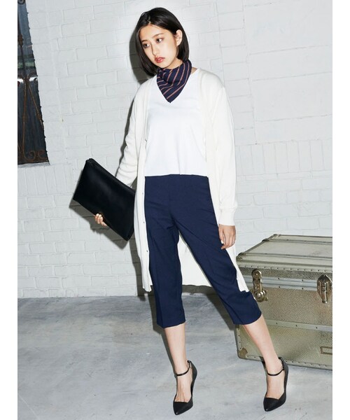 EMODA（エモダ）の「cut off ロングTシャツ（トップス・レディース・ホワイト/グレー/ブラック・S/M）」の5枚目の写真