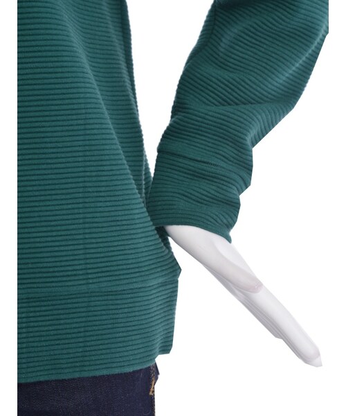 EMODA（エモダ）の「RIB BORDERトレーナー（トップス・レディース・ホワイト/ブラック/レッド/グリーン・F）」の10枚目の写真