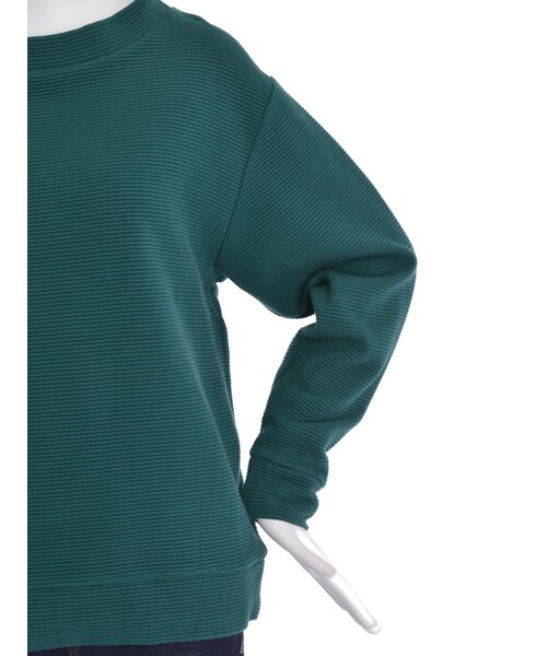 EMODA（エモダ）の「RIB BORDERトレーナー（トップス・レディース・ホワイト/ブラック/レッド/グリーン・F）」の9枚目の写真