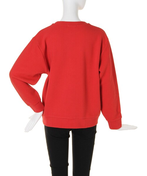 EMODA（エモダ）の「RIB BORDERトレーナー（トップス・レディース・ホワイト/ブラック/レッド/グリーン・F）」の15枚目の写真