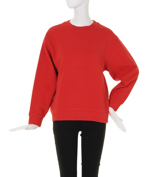 EMODA（エモダ）の「RIB BORDERトレーナー（トップス・レディース・ホワイト/ブラック/レッド/グリーン・F）」の13枚目の写真