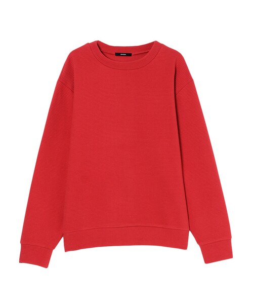 EMODA（エモダ）の「RIB BORDERトレーナー（トップス・レディース・ホワイト/ブラック/レッド/グリーン・F）」の4枚目の写真