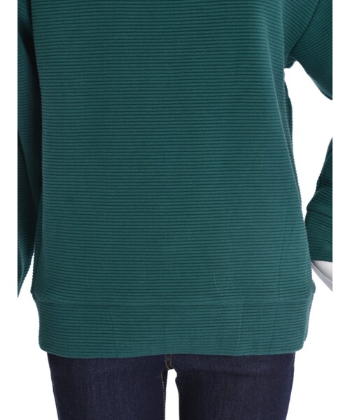 EMODA（エモダ）の「RIB BORDERトレーナー（トップス・レディース・ホワイト/ブラック/レッド/グリーン・F）」の12枚目の写真