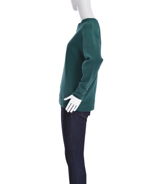 EMODA（エモダ）の「RIB BORDERトレーナー（トップス・レディース・ホワイト/ブラック/レッド/グリーン・F）」の7枚目の写真