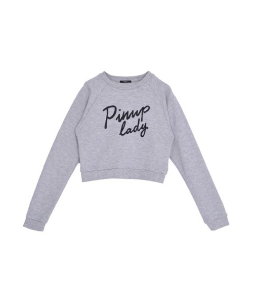 EMODA（エモダ）の「Pin UP LADYトレーナー（トップス・レディース・ホワイト/グレー/ブラック/アイスブルー・F）」の3枚目の写真