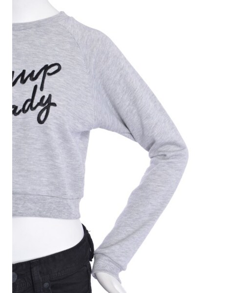 EMODA（エモダ）の「Pin UP LADYトレーナー（トップス・レディース・ホワイト/グレー/ブラック/アイスブルー・F）」の10枚目の写真