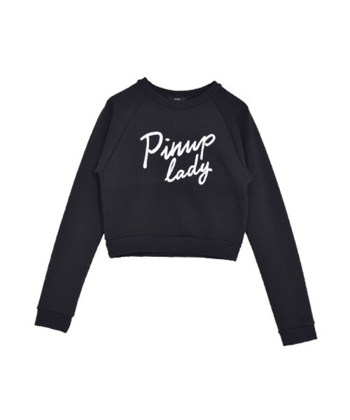 EMODA（エモダ）の「Pin UP LADYトレーナー（トップス・レディース・ホワイト/グレー/ブラック/アイスブルー・F）」の2枚目の写真