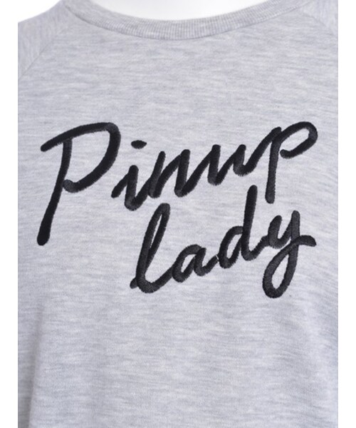EMODA（エモダ）の「Pin UP LADYトレーナー（トップス・レディース・ホワイト/グレー/ブラック/アイスブルー・F）」の11枚目の写真