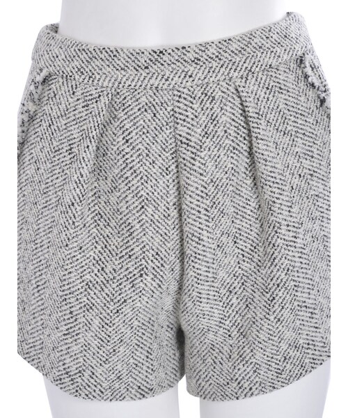 EMODA（エモダ）の「DENIM TWEED ハイウエスト ショートパンツ（パンツ・レディース・ホワイト/アイスブルー/インディゴ）」の9枚目の写真